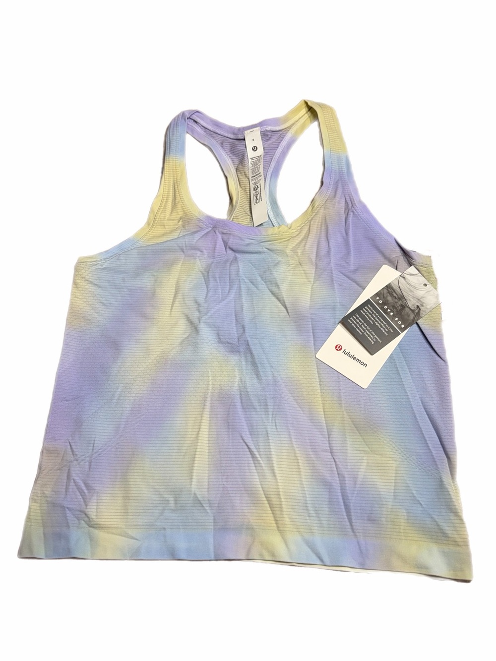 NWT Lululemon Swiftly Tech Racerback Tank 2.0 Waist Psychedelic Wash Lavender 8